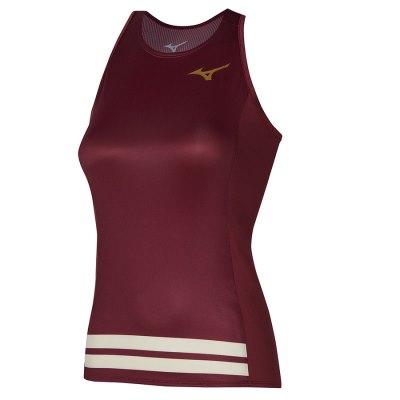 Camiseta sin Manga Mizuno Printed Mujer - Vino - Chile M496RXIBPW